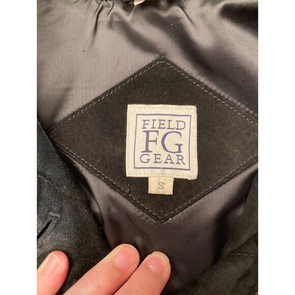 Vintage 90s Black Suede Jacket 1990s Marshall Fields Ladies Size Large M/L - Picture 4 of 6